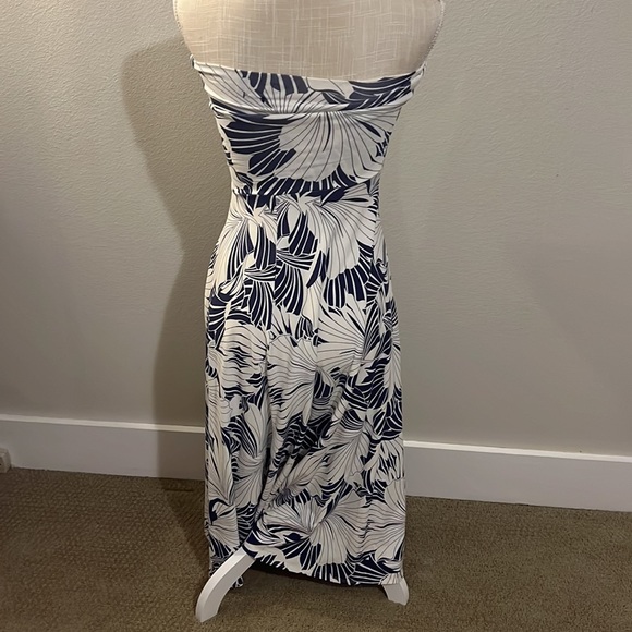 J. Crew strapless white and blue maxi dress Small - Picture 9 of 10